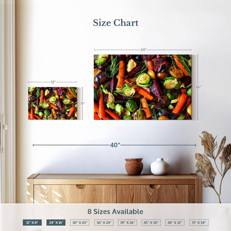 Légumes rôtis d'automne, H 16 po x l 24 po