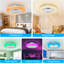 Ventilateur de plafond à profil bas avec lumière, plafonnier encastré avec télécommande, ventilateurs de plafond à DEL à intensité variable RVB-1247098362