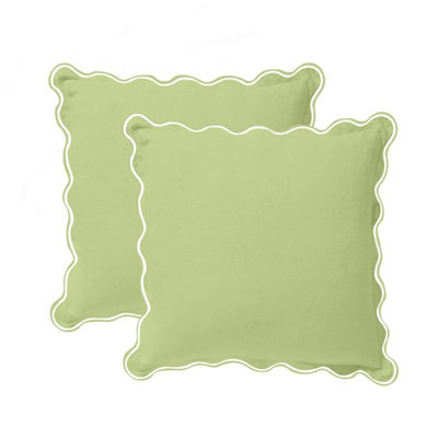 400TC Luxurious Scallop Embroidery Cotton Euro Sham