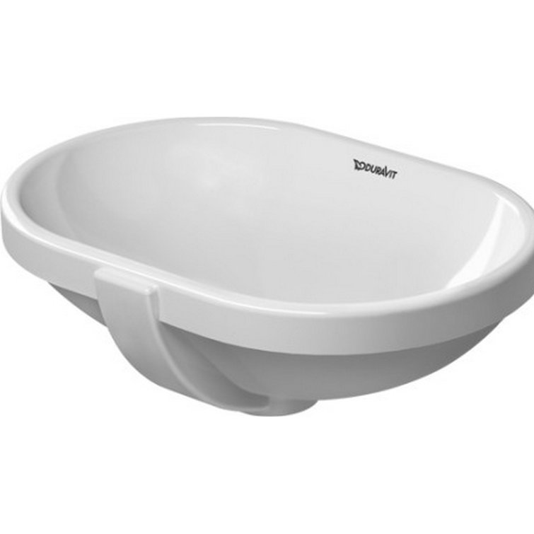 Ceramic Oval Undermount Bathroom Sink with Overflow