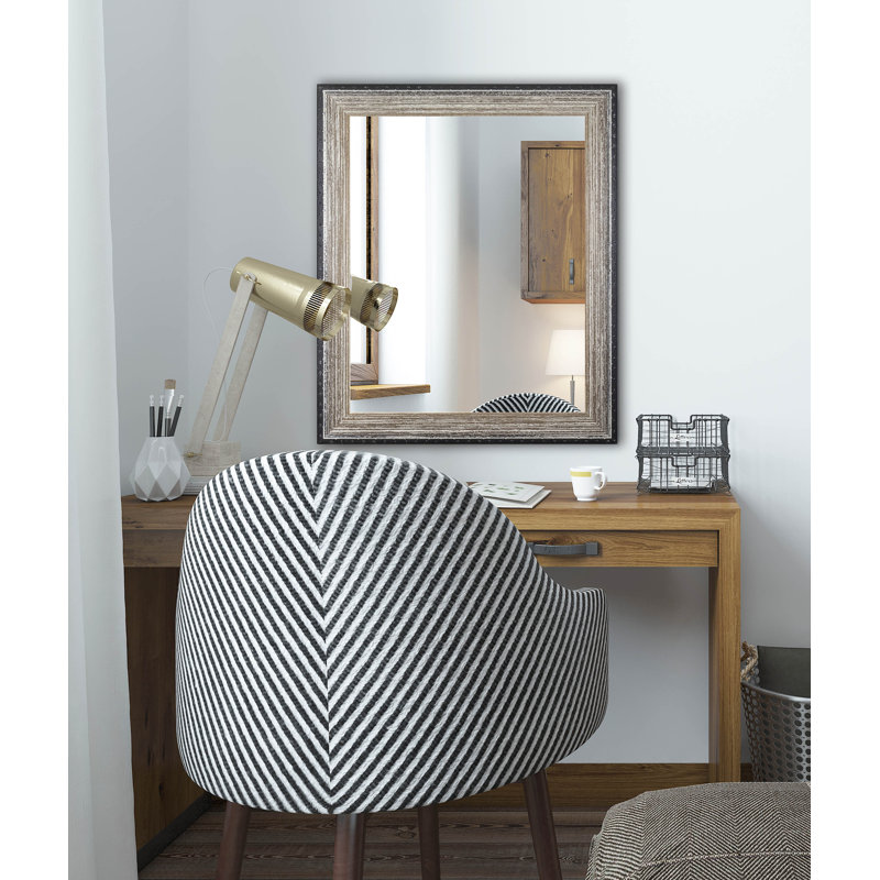 Miroir mural Caseyville, H 45,5 po x l 39,5 po, Brun brossé