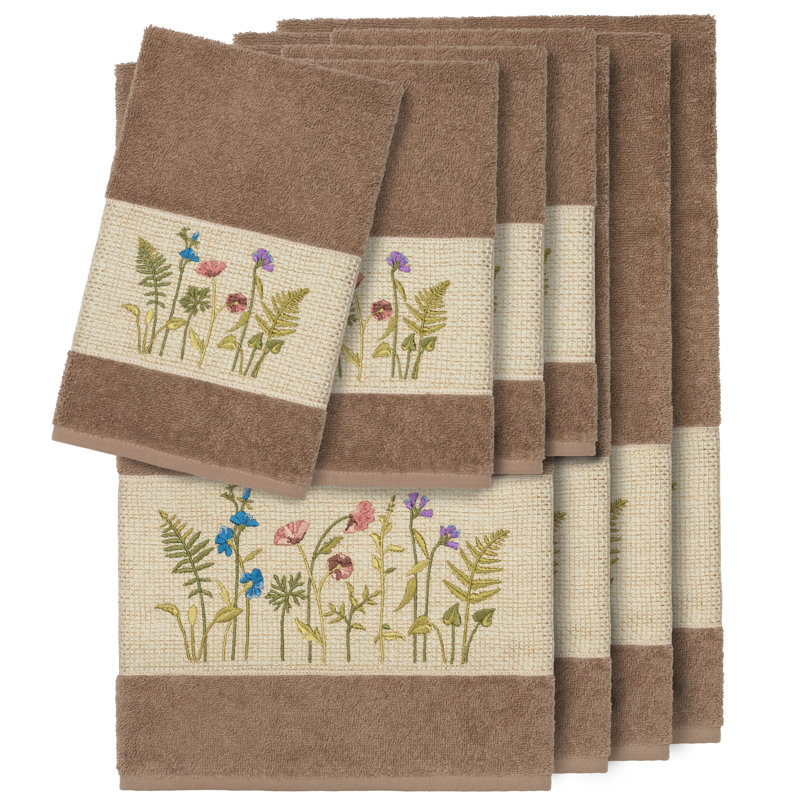 Serenity 8 Piece Towel Set, Latte