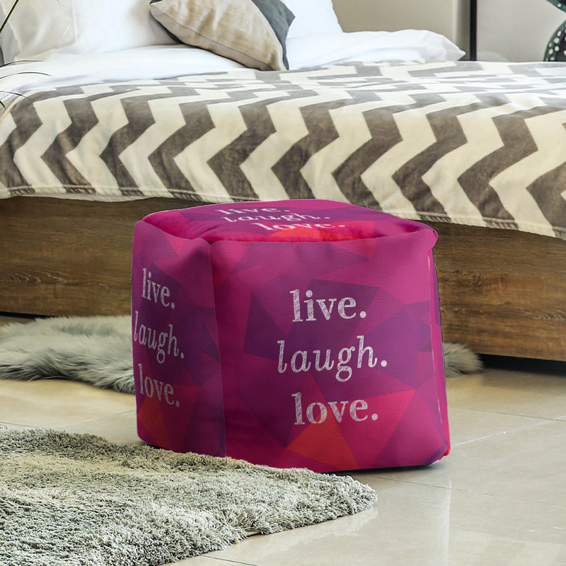 Upholstered Ottoman, Rubellite