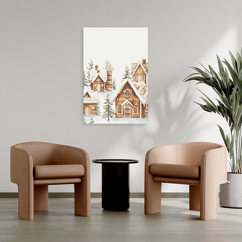 Contemporary Art Abstract Contemporary Winter Architecture Wall Art by Andreas Magnusson - Wrapped Canvas Print