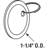 Paper Key ID Tags with Metal Borders and Key Wire Rings-66164278