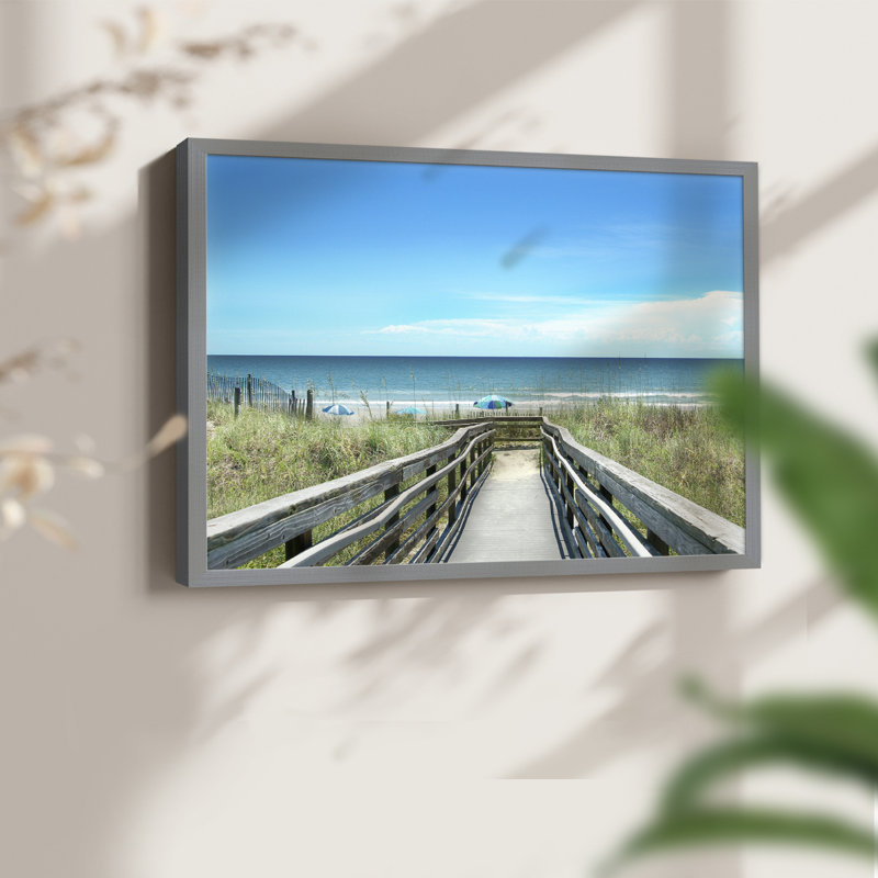 Carolina Coast -Framed Print - Restickable, H 8 po x l 10 po, Gris