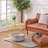 Deeley Small End Table with Storage Bag X-Shaped Cross-Leg Side Table Foldable Tray-2064531329