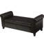 Banc rembourré en cuir PU - base en bois, l 49,67 po x H 20,35 po x P 19,72 po, couleur expérience confortable, structure, ajout élégant-1762112642