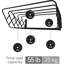 24" Foldable Black Steel Wall Mount Clothes Drying Rack 9 Rods-117558839-129348603
