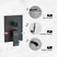 Système de douche de baignoire mural de 12 pouces avec douche à main à poignée simple, robinet de douche en laiton avec valve brute-121834529
