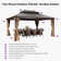 PURPLE LEAF 12' X 16' Hardtop Gazebo Canopy for Patio Deck Backyard Heavy Duty Outside Sunshade with Netting and Curtains Outdoor Permanent Metal Pavilion
