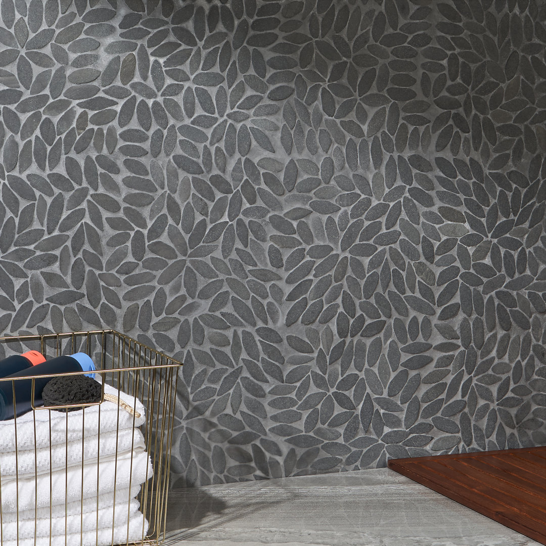 Picturesque Flower 11.81 in. x 11.81 in. Natural Stone Floor and Wall Mosaic Tile (0.97 Sq. Ft. / Each) Bond Tile 