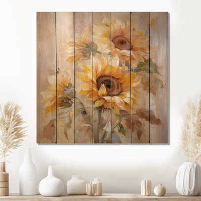 Bexlee " Beige Sunflowers Romantic Impression V "