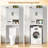 65"H Over The Toilet Storage Cabinet Bathroom Storage Organizer with Adjustable Shelf and Toilet Paper Holder-769789924