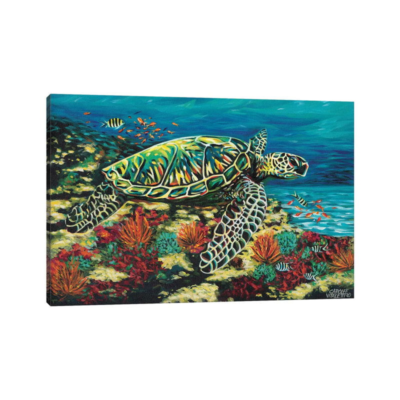 Deep Sea Swimming II by Carolee Vitaletti - Wrapped Canvas Panoramic Gallery-Wrapped Canvas Giclée, 20.32 cm H x 30.48 cm W