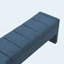 Banc de rangement rembourré avec siège rembourré et rangement caché, bleu marine-2040736592