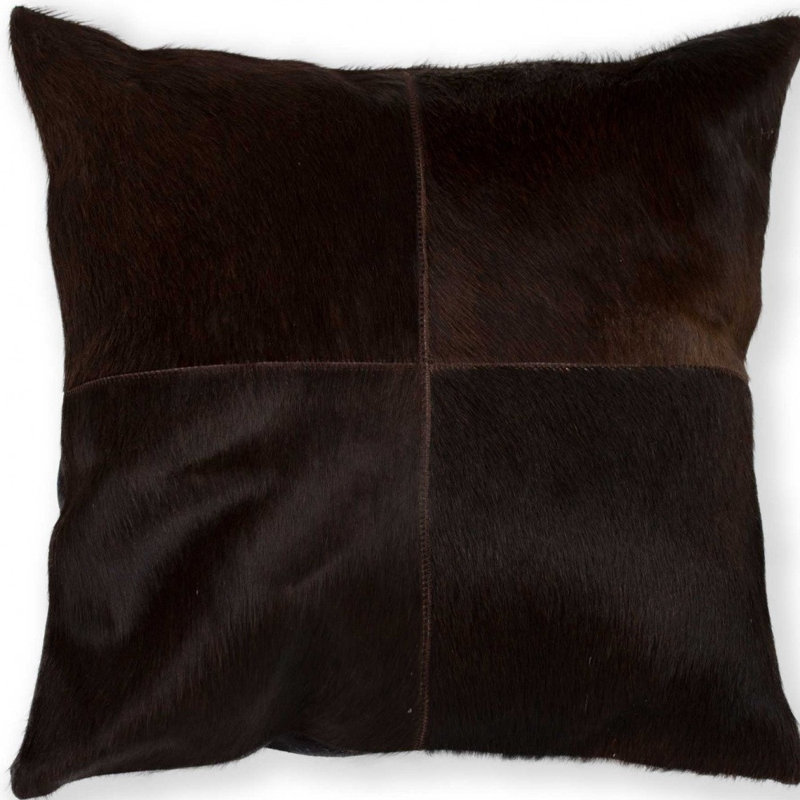 Coussin Torino, Patchwork, Chocolat / blanc