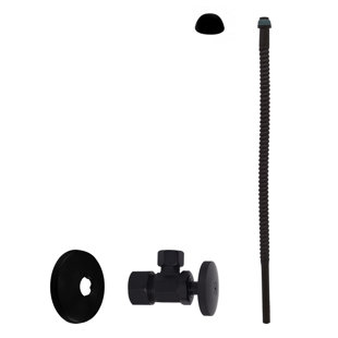 5/8" x 3/8" OD x 15" Corrugated Faucet or Toilet Supply Line with 1/4 Turn Angle Shut Off Valve
