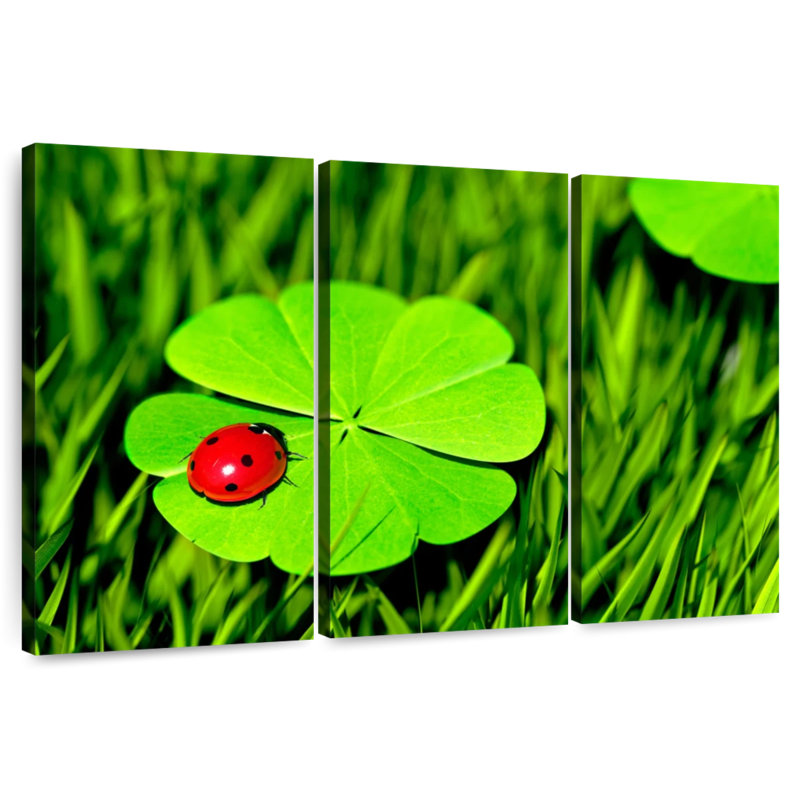 Harnek Four Leaf Clover Ladybug, 32" H x 50" W