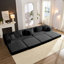 Ensemble de canapé modulaire rembourré surdimensionné en velours côtelé-1869054100