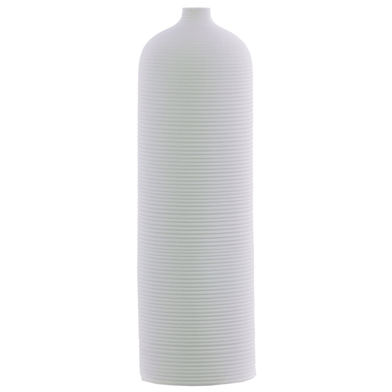 Ceramic Table Vase, White