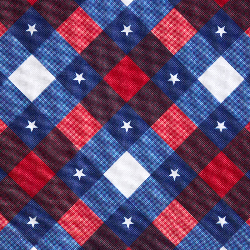 Chemin de table intérieur / extérieur à motif écossais Town & Country Country, rouge / blanc / bleu, 14 po x 72 po