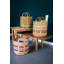 Ensemble de 3 paniers de rangement Kalalou en jute tissé multicolore