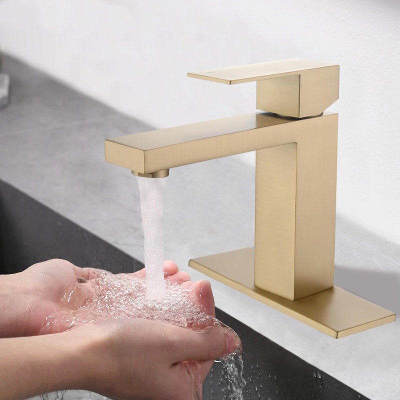 Solution de salle de bain moderne sans effort en acier inoxydable - Or brossé