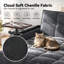 Canapé-lit convertible 3 en 1 de 165 cm avec lit gigogne, revêtement en chenille et table d'appoint pivotante à 360°, canapé pliant moderne pour salon-1390892696