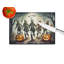 Zombies Spooky Halloween Glass Cutting Board Large