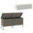 Vidaxl Patio Storage Box With Wheels 63"X21.7"X29.5" Poly Rattan-111470005