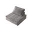 Canapé modulaire simple modulaire moderne Canapé simple carré carré Canapé moderne sans accoudoirs Canapé d'appoint sans accoudoirs avec coussin de dossier amovible pour salon, appartement (gris + rembourré)