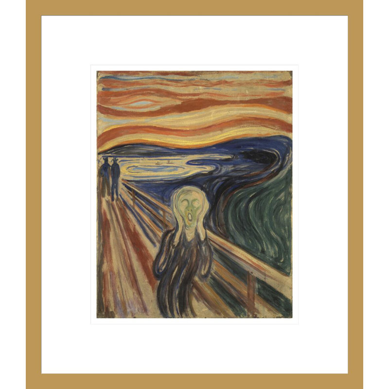 «The Scream» par Edvard Munch - impression giclée sur cadre, H 15,85 po x l 13,75 po