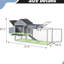 80-Inch 2 Chicken Coop With Nesting Box, Mesh Run, Planter And Roof, Design For Backyard, Grey, Pull-Out Tray Hygiene Grey 80" Layout, Enclosed Weather- Comfortable Poultry In Backyard