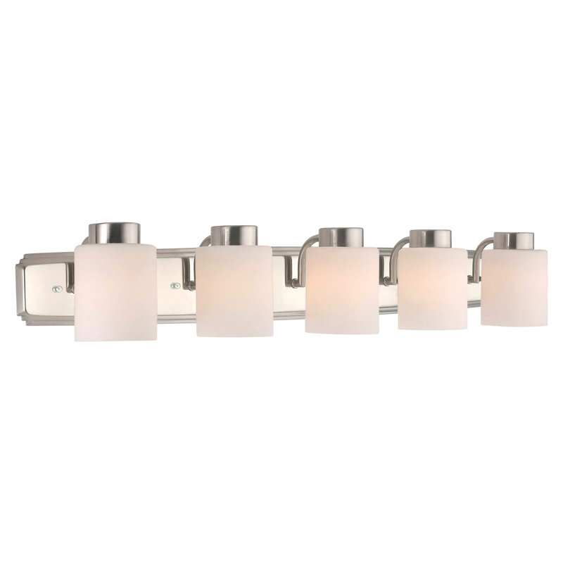 Amaresh 5 - Light Dimmable Vanity Light, Satin Nickel
