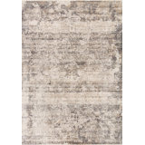 Wilmslow Damask Gray Area Rug