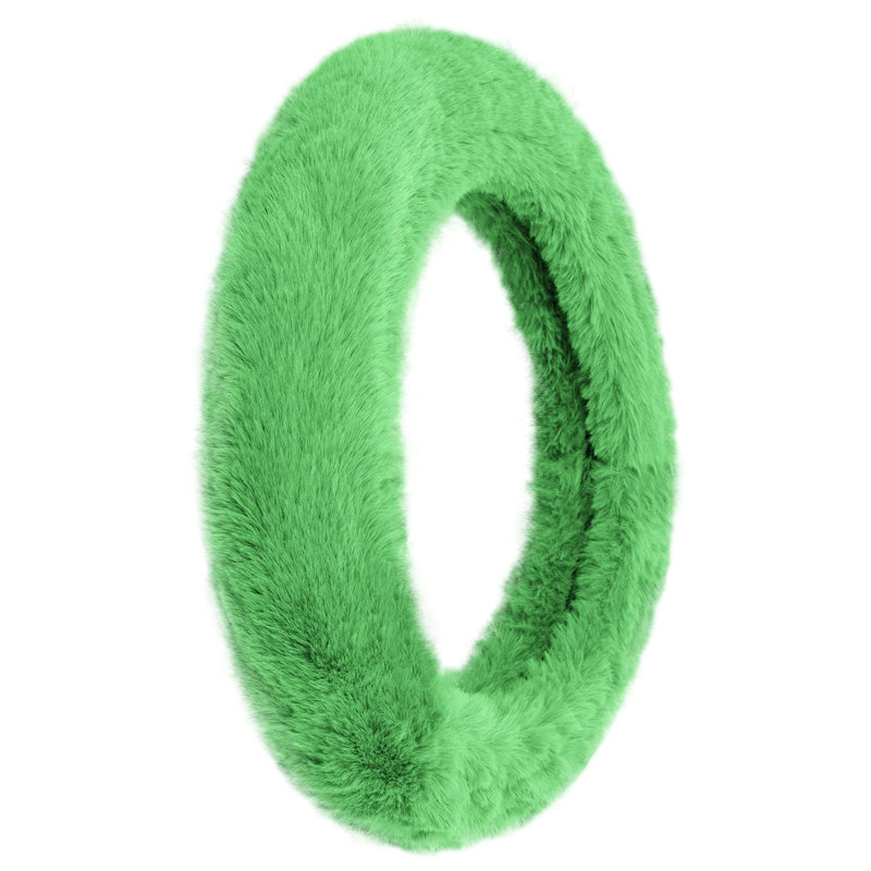 Housse de volant en fausse fourrure Doe16, Vert