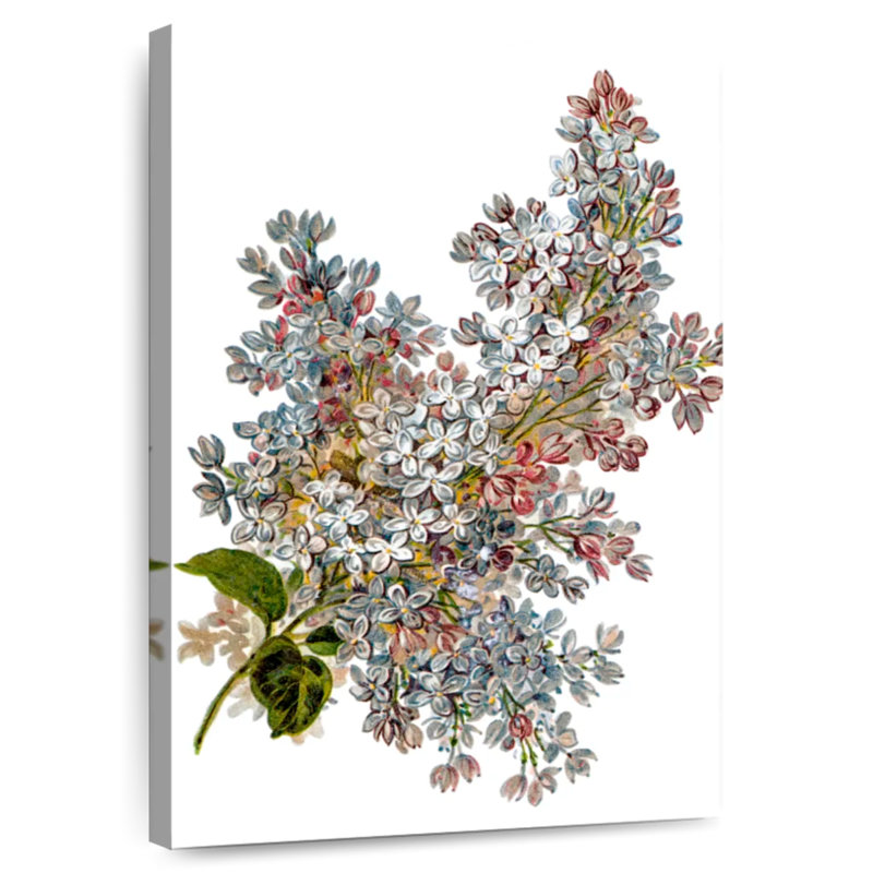 Harnek, fleurs lilas rétro, H 24 po x l 16 po