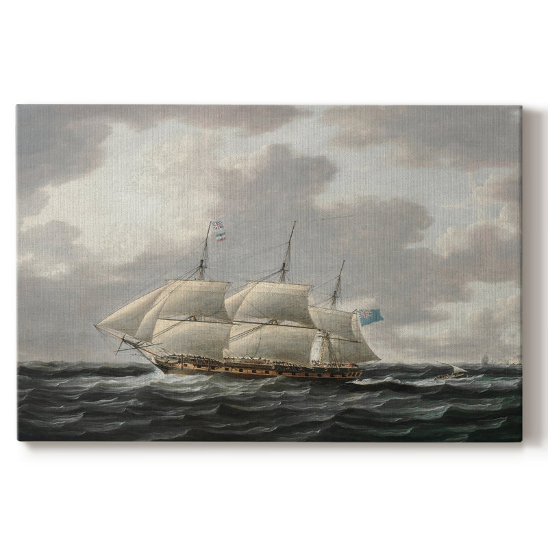 «Vintage Nautical Print», reproduction encadrée sur toile, H 9 po x l 13 po