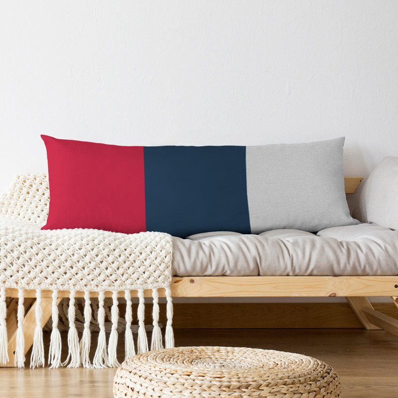 Polyester Medium Pillow, Red/Blue/White