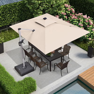 274cm X 365cm Rectangular Lighted Cantilever Parasol