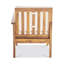 Ensemble 3 pièces de canapé et table en bois d'acacia avec coussins crème Perla-129508042