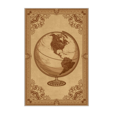 Tapis brun doux et moelleux en laine de classe Ristaino