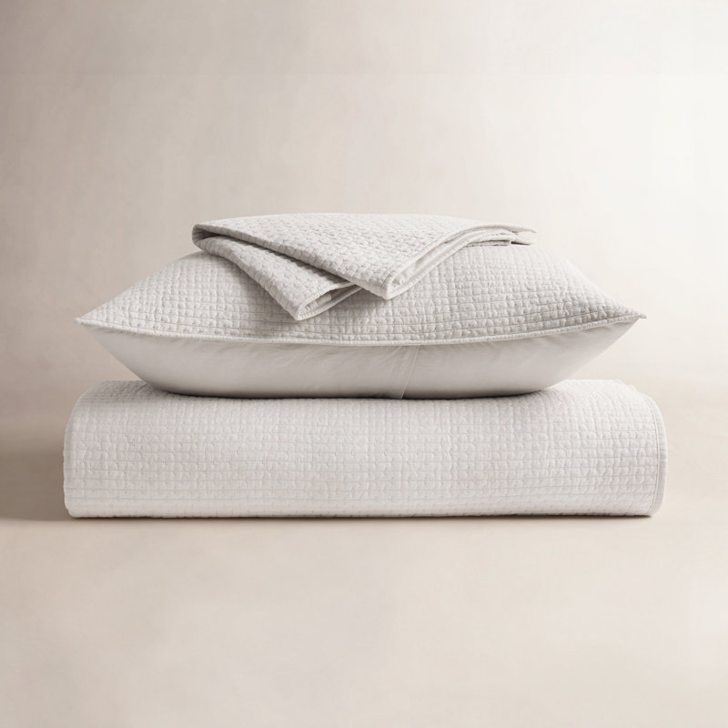 Ensemble de courtepointe 100% satin de coton - Couvre-lit léger respirant avec surpiqûre réversible et prélavé pour un confort toutes saisons
