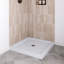 Base de douche en acrylique blanc brillant 32 "x 32" avec drain central Streamline, drain inclus-117295482