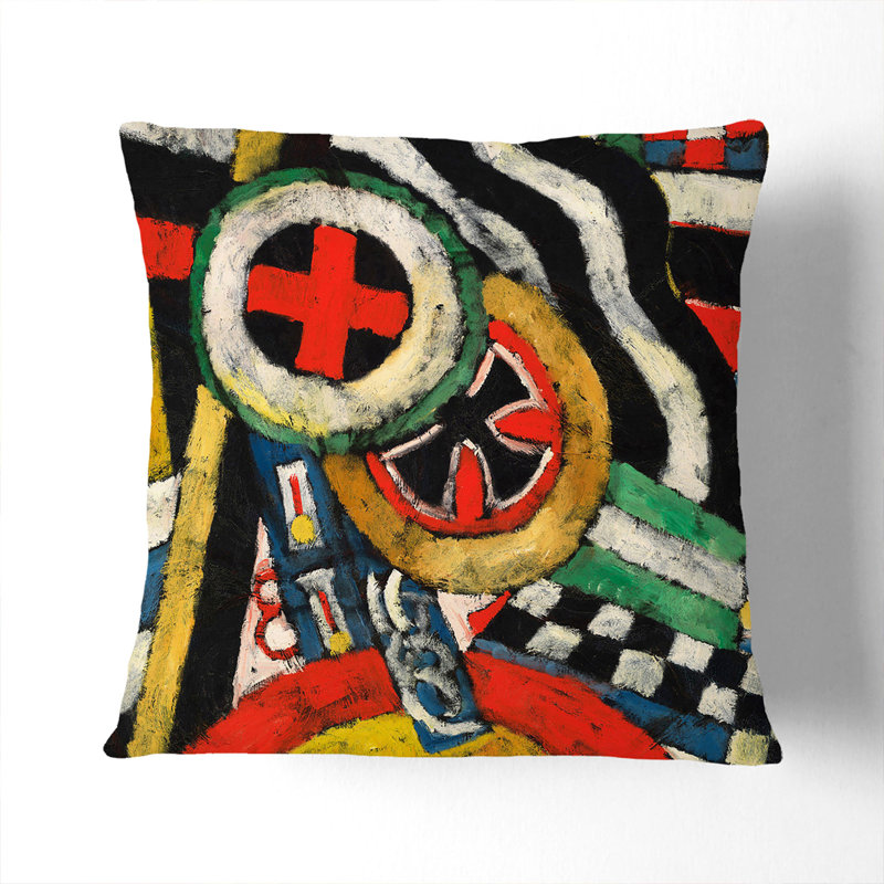 Painting No.5 by Marsden Hartley Scatter Cushion with Filling, White, 40cm H x 40cm W x 15cm D