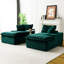 Chaise longue double en velours Turtle