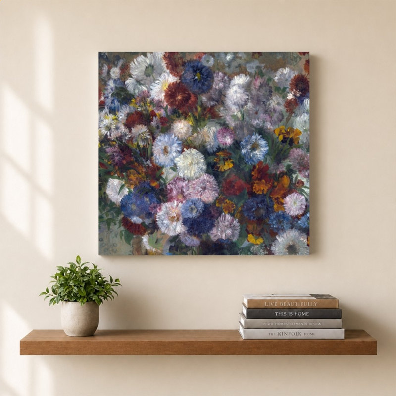 «Beautiful Flowers» par Edgar Degas - Impression sur toile, 36" H x 36" W, Does Not Apply