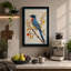 Kingfisher on Golden Branch Botanical - Wrapped Canvas-1401540305-1401540310