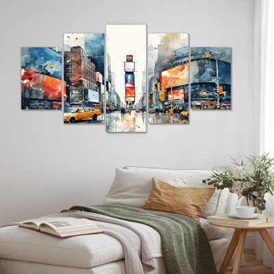 Times Square New York Cityscape III - New York Multipanel Wall Art Decor